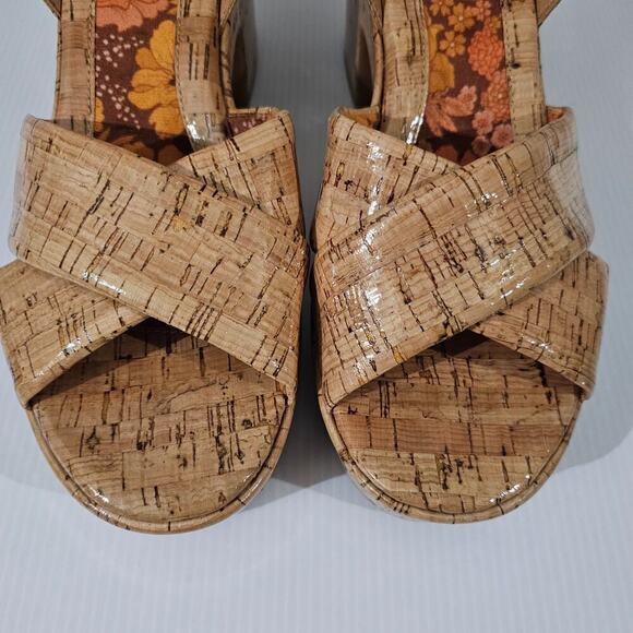 NEW Korks Kork Ease Calda Sandal Platform Chunky Heel Patent Cork Womens Size 11 - Picture 5 of 13